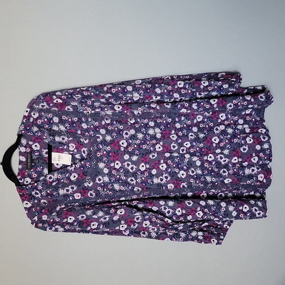 Lane Bryant Cottagecore Boho Gauze Floral peasant top 14/16 NWT - Picture 2 of 11